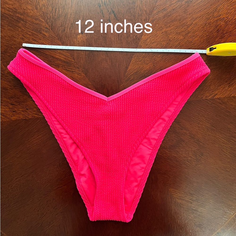 Aerie Crinkle Voop Cheeky Bikini Swim Bottoms, Medium